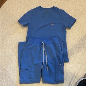 Figs Classic Blue Medical Scrub Set
